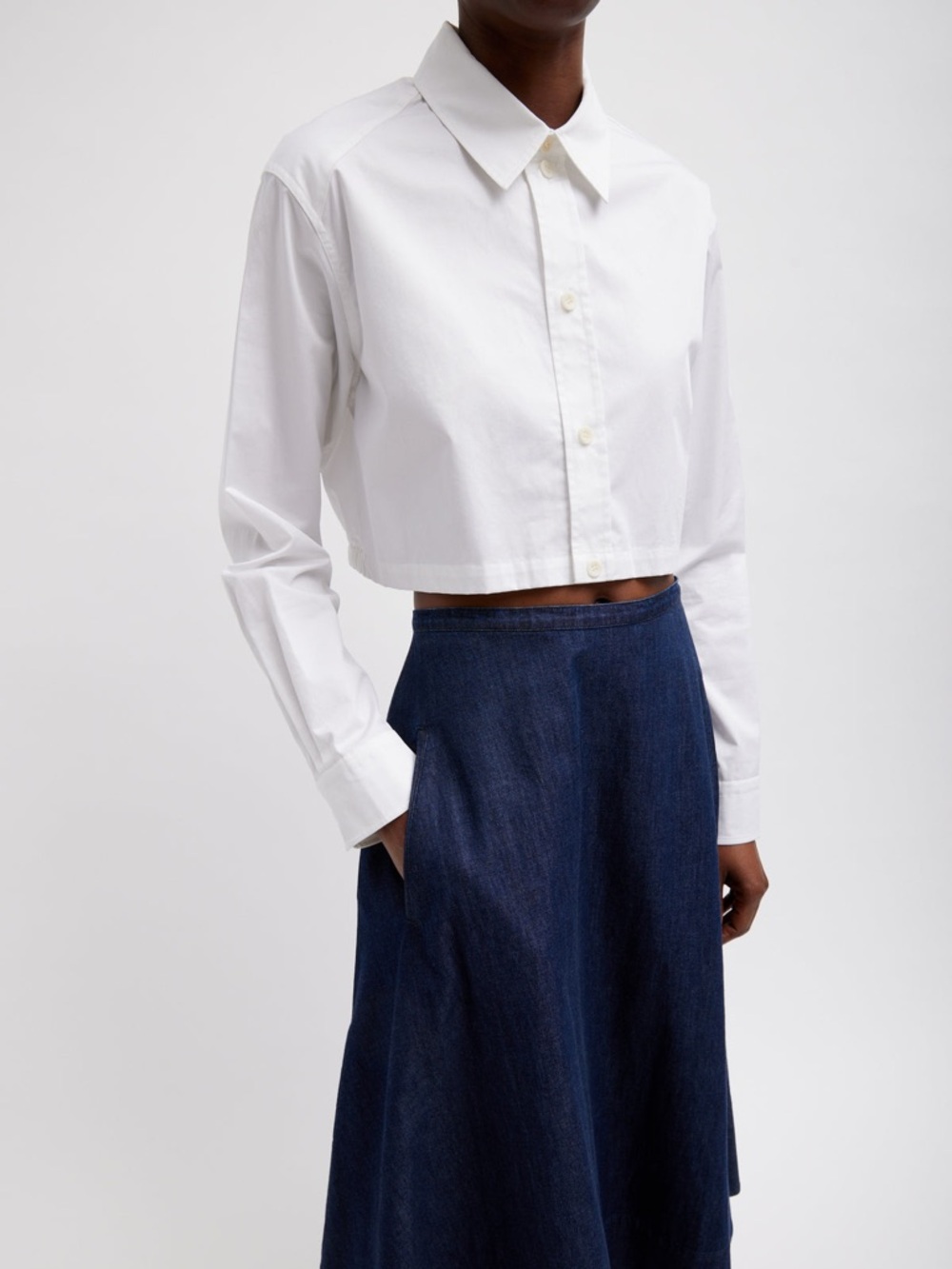 NWOT*Tibi Eco Poplin Cropped Shirt - size S
